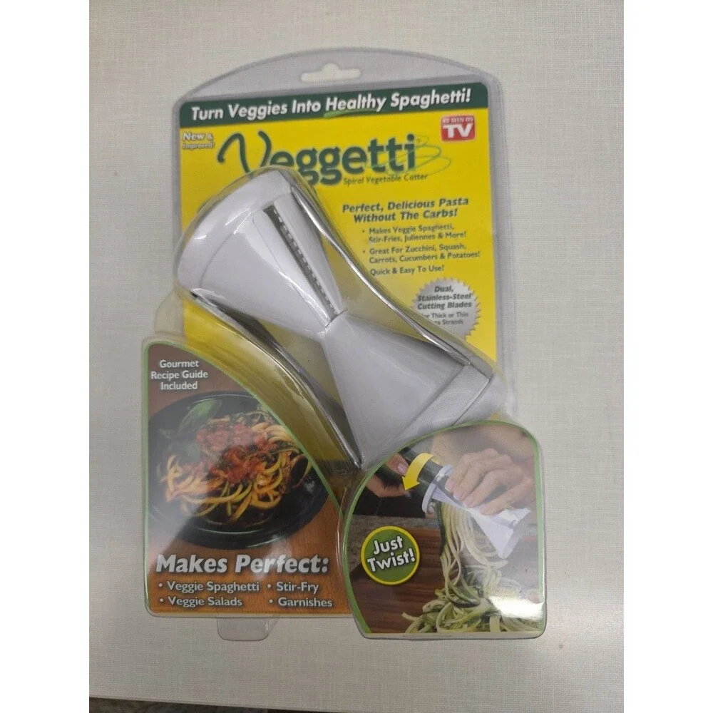 Veggetti Spiral Vegetable Cutter Stainless Steel Blade - Just Twist - New Sealed